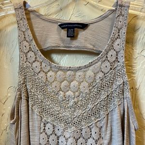 Tan Lacey Tank Top